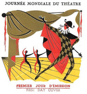 THEATRE, LA JOURNEE MONDIALE DU THEATRE 1962, 1ER JOUR PARIS ILLUSTRATION ARLEQUIN, VOIR LES SCANNERS - Théâtre