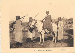 Ethnologie - Ethiopie - Chef En Voyage Avec Son Escorte - Cliché J.B. Carte N° 9 - Africa