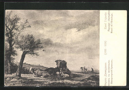 AK Karel Dujardin, Paysage Champêtre, Musée De L`Ermitage, Rotes Kreuz Russland - Croix-Rouge