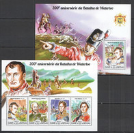 ST1034 2015 GUINE GUINEA-BISSAU 200TH ANNIVERSARY BATTLE OF WATERLOO KB+BL MNH - French Revolution