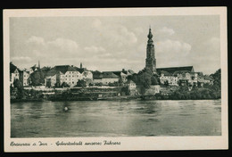 AK Braunau Am Inn Um 1940, Ortspartie Mit Kirche, Ungelaufen - Braunau