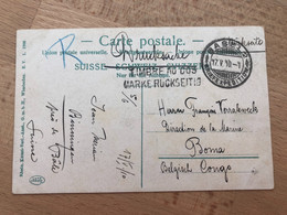 CP Imprimé 5 Centimes Suisse (Binningen Près Bâle) Basel Erlenpark Vers Boma Direction De La Marine 17 Mai 1910 - Cartas & Documentos