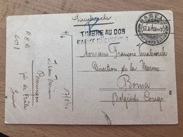 CP Imprimé 5 Centimes Suisse (Binningen Près Bâle) Basel St Jacobsdenkmal Vers Boma Direction De La Marine 17 Mai 1910 - Cartas & Documentos