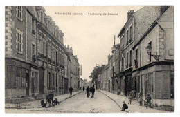 Delcampe - 01057-LE-45-PITHIVIERS-Faubourg De Beauce---------animée-commerces - Pithiviers