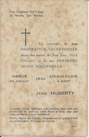 GC .  AIX - SUR - CLOIE ..-- Jean HUBERTY . 02 Août 1942 . PREMIERE MESSE SOLENNELLE .. - Aubange