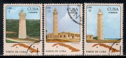 Cuba 1980 Mi# 2512-2514 Used - Lighthouses - Used Stamps