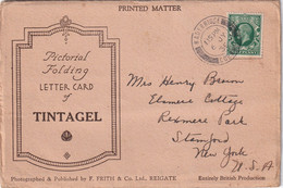 GRANDE-BRETAGNE 1936 ENVELOPPE DE WADEBRIDGE AVEC 6 CARTES POSTALES - Storia Postale