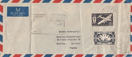 LETTRE POLYNESIE. 3 5 51. PREMIERE LIAISON PAPEETE-AITUTAKI - Lettres & Documents