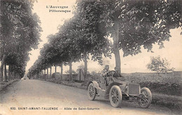 Saint-Amant-Tallende    63     Allée De St-Saturnin. Belle Voiture De Course (Coupe Gordon Bennett ??)       (voir Scan) - Otros & Sin Clasificación