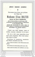 AIX - SUR - CLOIE ..-- Mme Elise BALTES , épouse De Mr Pierre WAMPACH , Née En 1903 , Décédée En 1965 à MESSANCY . - Aubange