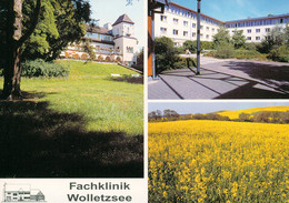 AK Angermünde OT Wolletz Fachklinik Wolletzsee Altes Jagdschloss Klinik Neubau Rapsfeld Uckermark - Angermünde