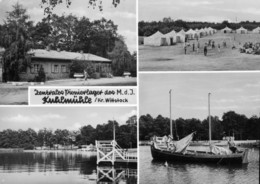 AK Wittstock Dosse OT Kuhlmühle Zentrales Pionierlager Des MdI Wirtschaftsgebäude Volleyballplatz Rettungsboot Strand - Wittstock