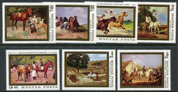 HUNGARY 1979 Paintings With Horses MNH / **  Michel 3362-68 - Unused Stamps