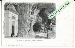 Marche-ancona-fabriano Grotta Di Frasassi Presso Fabriano Fine 800 (f.piccolo/v.retro) - Altre Città