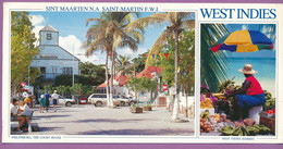 Saint Martin FWI The Court House At Philipsburg Market In Marigot - Toyota Corolla Mazda 929 Station Wagon 21 X 10.5 Cm - Saint-Martin