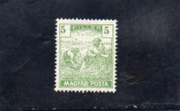 1916 Ungheria - Mietitore - Unused Stamps