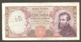 Italia - Banconota Circolata Da 10000 Lire "Michelangelo"  P-97e - 1970 #19 - 10000 Lire