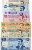 7 Note Set Saddam Hussein Money Iraq Dinar Banknotes Paper Money Set - Iraq