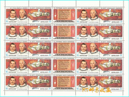 USSR Russia 1983 Sheet Space Search Astronaut People Salyut Sciences Cosmonaut Sciences Stamps MNH Michel 5267-5268 - Fogli Completi