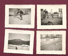 130621 - 4 PHOTOS 1950 - AUTRICHE TYROL SEEFELD Sommet Ski Hôtel - Seefeld