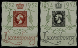 LUXEMBOURG 1952 100 YEARS OF LUXEMBOURG STAMPS MI No 488-9 MNH VF!! - 1948-58 Charlotte Left-hand Side