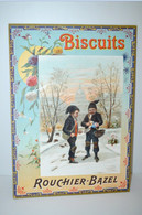 CARTON PUBLICITE BISCUITS ROUCHER BAZEL Début XXe 2 Ramoneurs Par Auguste COLAS - Pappschilder