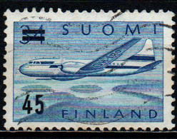 FINLANDIA - 1959 - AEREO IN VOLO CON SOVRASTAMPA - USATO - Gebruikt