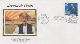 Sc#3182b, Theodore Roosevelt Celebrate The Century 33c Issue Colorano 'Silk' Illustrated FDC Cover - 1991-2000