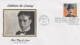Sc#3183a, Charlie Chaplin Actor Celebrate The Century 33c Issue Colorano 'Silk' Illustrated FDC Cover - 1991-2000