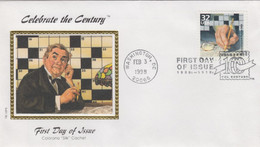 Sc#3183l, First Crossword Puzzle Celebrate The Century 33c Issue Colorano 'Silk' Illustrated FDC Cover - 1991-2000