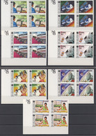 Zaire, 1984, World Telecommunication Year, ITU, United Nations, MNH Imperforated Blocks, Michel 846-852U - Sonstige & Ohne Zuordnung