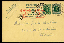 Entier N° 77.I.FN. - Houyoux - Obl. BRUXELLES - 1B 1E - BRUSSEL  Du 05/08/31 (complète) - Poste Rurale