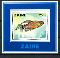 Zaire, 1978, Fish, Sea Life, Animals, Wildlife, MNH, Michel Block 17 - Andere & Zonder Classificatie