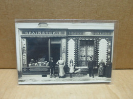 L'ISLE ADAM (95) Carte Photo Devanture Magasin Graineterie SILLY Belle Animation - L'Isle Adam