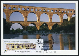 FRANCE (2014). Carte Maximum Card ATM LISA - Marcophilex Uzès Le Pont Du Gard, Aqueduc Romain, Aqueduct, Patrimoine - 2010-2019