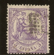Edifil  144 (º)  5 Céntimos Violeta  Alegoría Justicia  1874   NL1067 - Used Stamps