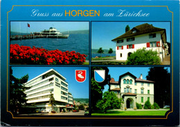 11591 - Schweiz - Horgen Am Zürichsee , Limmat , Sust , Seehotel Meierhof , Seerose , Mehrbildkarte - Gelaufen 1993 - Horgen