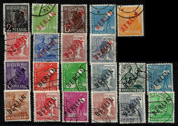 # # # BERLIN Lot 21 „Freimarken Alliierte Besetzung Rot- Und Schwarzaufdruck“ (1-34) (o) 1948 # # # - Used Stamps