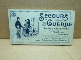 PARIS GUERRE 1914-18 Secours De Guerre Séminaire Saint Sulpice Place Saint Sulpice Carnet De 24 Cartes TOP ANIMATIONS - Arrondissement: 06