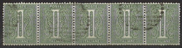 ITALIA 1863 - Cifra - 1 Val. Striscia Di Quattro Usata  (1216) - Usati