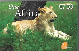 CARTE²-PREPAYEE-7.5€-ONE- AFRICA-LIONNE-31/12/2007-N° Série 12N° 4X3 - GRATTEE-T B E- - Jungle