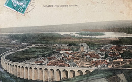 St Satur - Vue Générale Du Village Et Le Viaduc - Pont - Saint-Satur