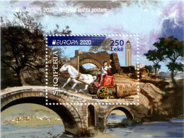 Albania Stamps 2020. Europa CEPT: Ancient Postal Routes. Block MNH - Albania