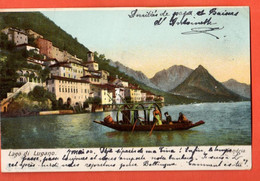 ZOT-09 Lago Di  Lugano Gandria BArca ANIME Cachet Lugano  1904 - Gandria 