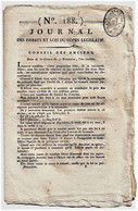 Journal Des Débats Et Lois Brumaire An VI 1797 Lettre De Bonaparte à L'archevêque De Gênes/Affaire Compagnie De Dijon - Journaux Anciens - Avant 1800