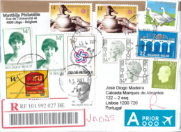 Belgique Registered Cover To Portugal - Covers & Documents