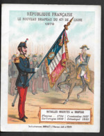 MILITARIA  Republique Francaise Le Nouveau Drapeau Du 47 Eme De Ligne 1879 Dim:125 Mm X 160 Mm Clas2 N096 - Drapeaux