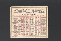 Bordeaux (33 Gironde) Calendrier 1972 SENELLE Et Cie    Imprimerie  (PPP29684) - Small : 1971-80