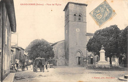 CPA 26 GRAND SERRE PLACE DE L'EGLISE - Other & Unclassified