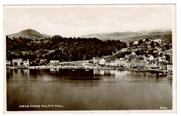 Ref 1487 - Early Real Photo Postcard - Oban From Pulpit Hill - Argyllshire Scotland - Argyllshire
